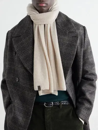 Slowear Zanone Cashmere Scarf - Men | Thumbnail 3 Slowear Zanone Cashmere Scarf - Men | Thumbnail 3