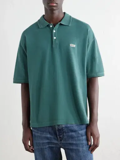 Visvim Mondo Weller Logo-Appliquéd Cotton-Piqué Polo Shirt - Men | Thumbnail 3 Visvim Mondo Weller Logo-Appliquéd Cotton-Piqué Polo Shirt - Men | Thumbnail 3