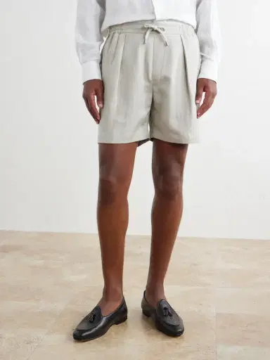 Ralph Lauren Purple Label Wide-Leg Silk and Linen-Blend Shorts - Men | Thumbnail 3 Ralph Lauren Purple Label Wide-Leg Silk and Linen-Blend Shorts - Men | Thumbnail 3