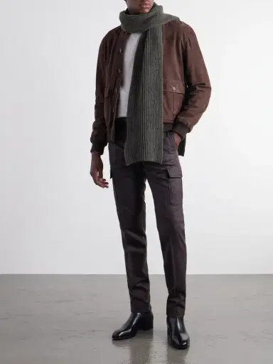 Slowear Ribbed Wool-Blend Scarf - Men | Thumbnail 2 Slowear Ribbed Wool-Blend Scarf - Men | Thumbnail 2