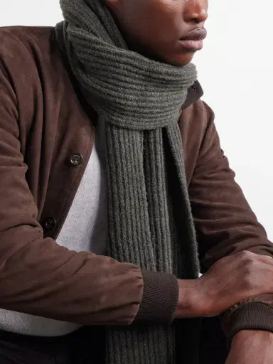 Slowear Ribbed Wool-Blend Scarf - Men | Thumbnail 3 Slowear Ribbed Wool-Blend Scarf - Men | Thumbnail 3