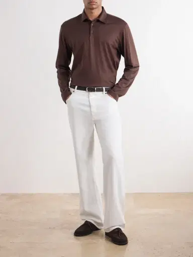 Slowear Zanone Cotton and Silk-Blend Jersey Polo Shirt - Men | Thumbnail 2 Slowear Zanone Cotton and Silk-Blend Jersey Polo Shirt - Men | Thumbnail 2