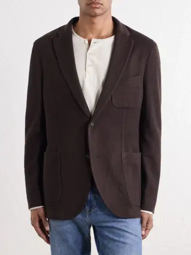 Slowear Wool-Blend Woven Waffle Jersey Blazer - Men | Thumbnail 3 Slowear Wool-Blend Woven Waffle Jersey Blazer - Men | Thumbnail 3