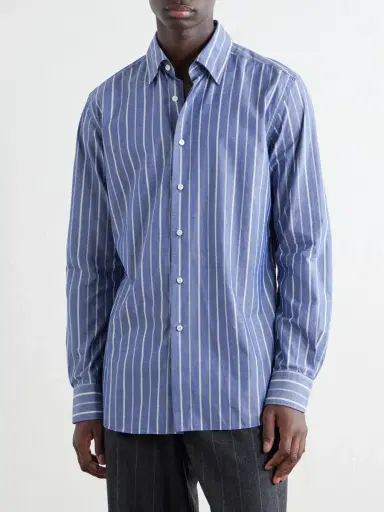 Slowear Glanshirt Striped Cotton-Poplin Shirt - Men | Thumbnail 3 Slowear Glanshirt Striped Cotton-Poplin Shirt - Men | Thumbnail 3