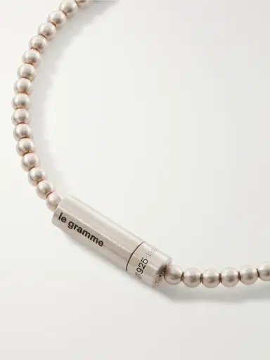 LE GRAMME 11g Beaded Sterling Silver Bracelet - Men | Thumbnail 4 LE GRAMME 11g Beaded Sterling Silver Bracelet - Men | Thumbnail 4
