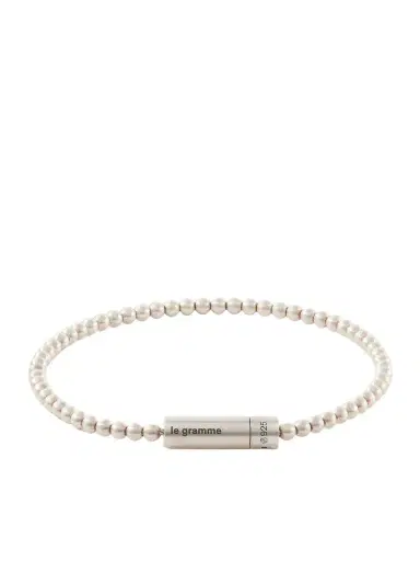 LE GRAMME 11g Beaded Sterling Silver Bracelet - Men | Thumbnail 1 LE GRAMME 11g Beaded Sterling Silver Bracelet - Men | Thumbnail 1