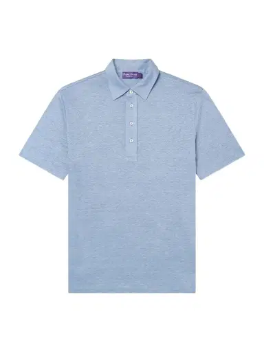 Ralph Lauren Purple Label Linen-Jersey Polo Shirt - Men | Thumbnail 1 Ralph Lauren Purple Label Linen-Jersey Polo Shirt - Men | Thumbnail 1