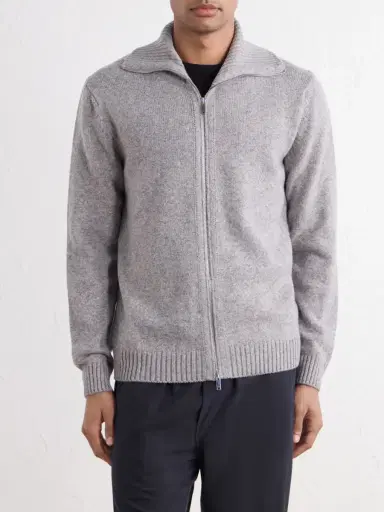 Slowear Zanone Virgin Wool Knitted Zip-Up Hoodie - Men | Thumbnail 3 Slowear Zanone Virgin Wool Knitted Zip-Up Hoodie - Men | Thumbnail 3