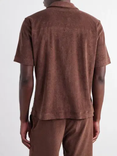 Orlebar Brown Hawkin Solid Cotton Organic Terry Shirt - Men | Thumbnail 4 Orlebar Brown Hawkin Solid Cotton Organic Terry Shirt - Men | Thumbnail 4