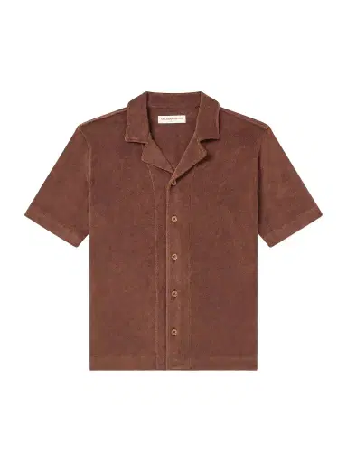 Orlebar Brown Hawkin Solid Cotton Organic Terry Shirt - Men | Thumbnail 1 Orlebar Brown Hawkin Solid Cotton Organic Terry Shirt - Men | Thumbnail 1