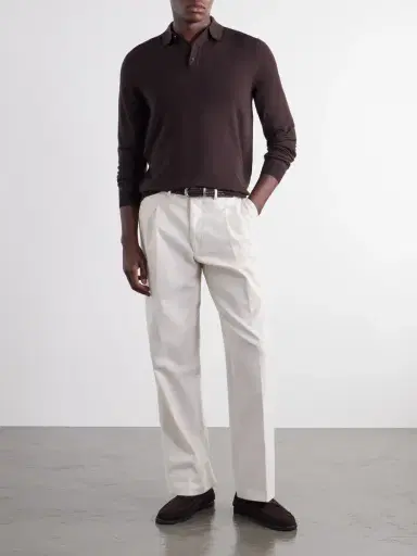 Slowear Zanone Slim-Fit Flexwool Polo Shirt - Men | Thumbnail 2 Slowear Zanone Slim-Fit Flexwool Polo Shirt - Men | Thumbnail 2
