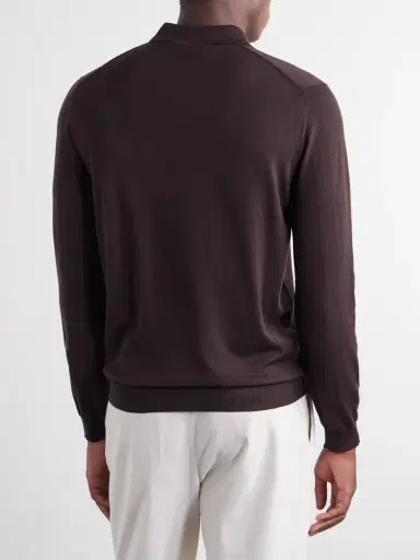 Slowear Zanone Slim-Fit Flexwool Polo Shirt - Men | Thumbnail 4 Slowear Zanone Slim-Fit Flexwool Polo Shirt - Men | Thumbnail 4