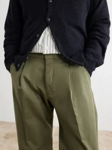 NN07 Kay 1420 Wide-Leg Pleated Organic Cotton-Blend Twill Trousers - Men | Thumbnail 5 NN07 Kay 1420 Wide-Leg Pleated Organic Cotton-Blend Twill Trousers - Men | Thumbnail 5