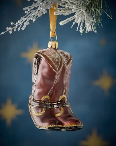 Exclusive Cowboy Boots Christmas Ornament | Thumbnail 1 Exclusive Cowboy Boots Christmas Ornament | Thumbnail 1