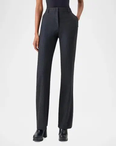 Akris Wool Stretch Flannel Bootcut Trousers | Thumbnail 2 Akris Wool Stretch Flannel Bootcut Trousers | Thumbnail 2