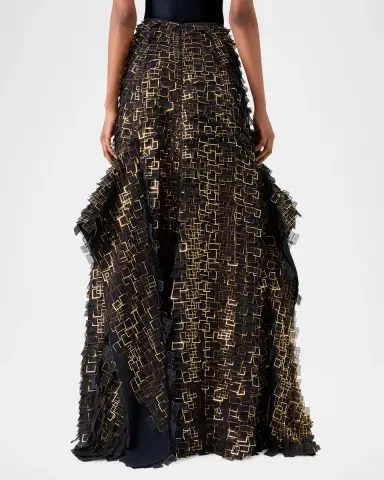 Akris Geometric Lattice Maxi Skirt | Thumbnail 3 Akris Geometric Lattice Maxi Skirt | Thumbnail 3