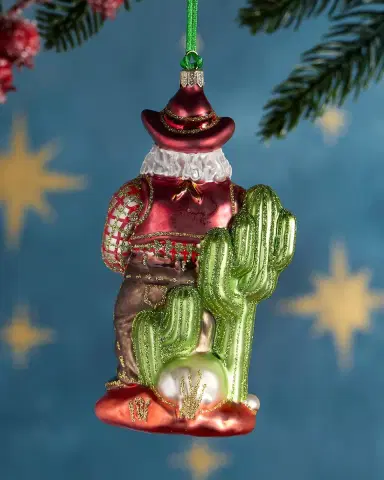 Exclusive Cowboy Santa Christmas Ornament | Thumbnail 2 Exclusive Cowboy Santa Christmas Ornament | Thumbnail 2