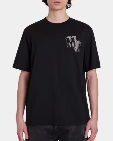 AMIRI Men's Crystal-Embellished Logo Cotton T-Shirt | Thumbnail 5 AMIRI Men's Crystal-Embellished Logo Cotton T-Shirt | Thumbnail 5