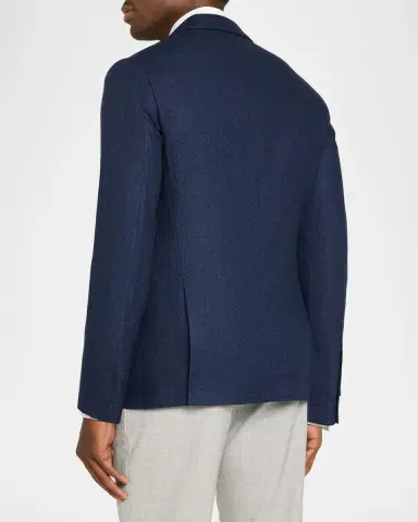 Brunello Cucinelli Men's Wool Flap Pocket Single-Breasted Suit Jacket | Thumbnail 3 Brunello Cucinelli Men's Wool Flap Pocket Single-Breasted Suit Jacket | Thumbnail 3