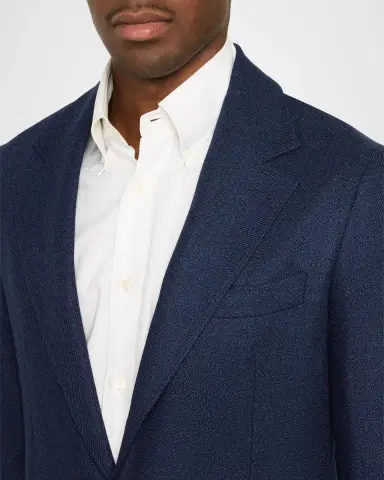 Brunello Cucinelli Men's Wool Flap Pocket Single-Breasted Suit Jacket | Thumbnail 5 Brunello Cucinelli Men's Wool Flap Pocket Single-Breasted Suit Jacket | Thumbnail 5