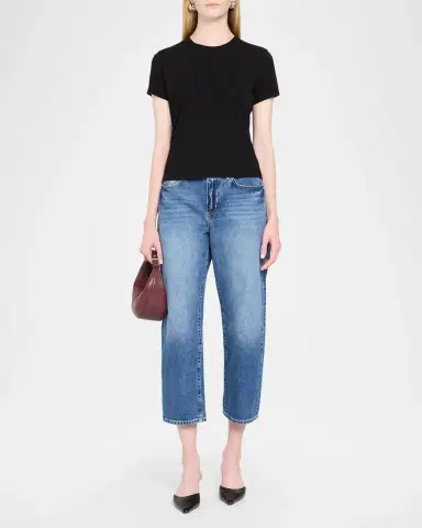 L'Agence Mallis Cropped Straight Jeans | Thumbnail 2 L'Agence Mallis Cropped Straight Jeans | Thumbnail 2