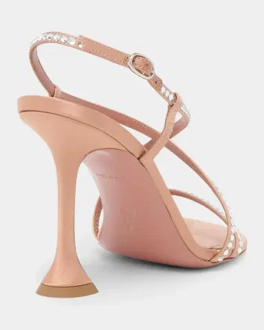 Amina Muaddi Sally 95MM Crystal-Embellished Silk Sandals | Thumbnail 2 Amina Muaddi Sally 95MM Crystal-Embellished Silk Sandals | Thumbnail 2
