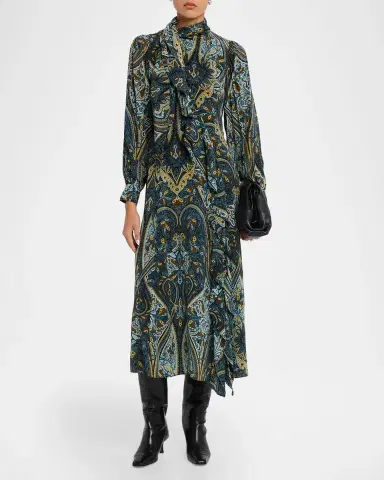 Ulla Johnson Sabrina Long-Sleeve Silk Maxi Dress | Thumbnail 2 Ulla Johnson Sabrina Long-Sleeve Silk Maxi Dress | Thumbnail 2