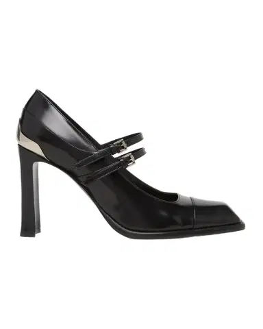 Alexander McQueen 95mm Niko Leather Mary Jane Pumps | Thumbnail 1 Alexander McQueen 95mm Niko Leather Mary Jane Pumps | Thumbnail 1