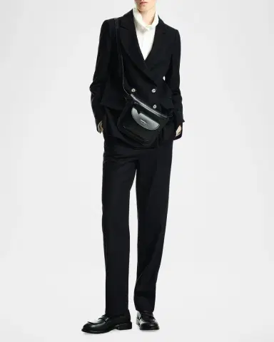 Emporio Armani Pinstriped Wool-Blend Straight-Leg Trousers | Thumbnail 2 Emporio Armani Pinstriped Wool-Blend Straight-Leg Trousers | Thumbnail 2