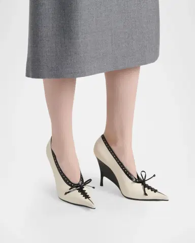 Alexander McQueen 110mm Koko Leather Wedge Pumps | Thumbnail 2 Alexander McQueen 110mm Koko Leather Wedge Pumps | Thumbnail 2