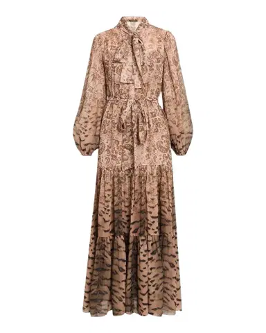 Kobi Halperin Oak Tiered Mixed-Print Maxi Dress | Thumbnail 1 Kobi Halperin Oak Tiered Mixed-Print Maxi Dress | Thumbnail 1