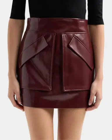 Aknvas Cherry Faux Leather Mini Skirt | Thumbnail 3 Aknvas Cherry Faux Leather Mini Skirt | Thumbnail 3