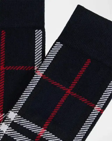 Burberry Men's Check Crew Socks | Thumbnail 2 Burberry Men's Check Crew Socks | Thumbnail 2