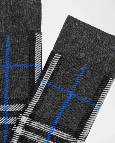 Burberry Men's Check Crew Socks | Thumbnail 2 Burberry Men's Check Crew Socks | Thumbnail 2
