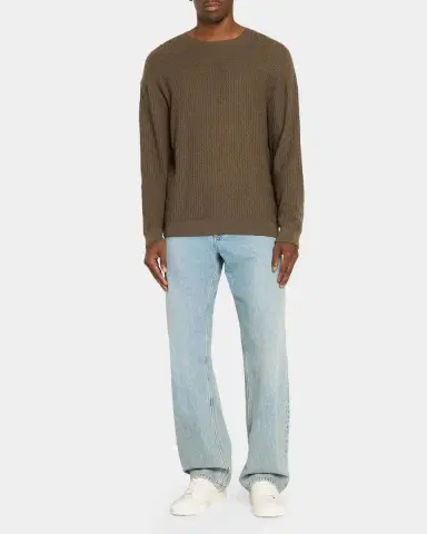 Frame Textured Wool Crewneck Sweater | Thumbnail 2 Frame Textured Wool Crewneck Sweater | Thumbnail 2