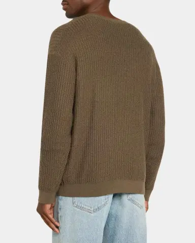 Frame Textured Wool Crewneck Sweater | Thumbnail 3 Frame Textured Wool Crewneck Sweater | Thumbnail 3