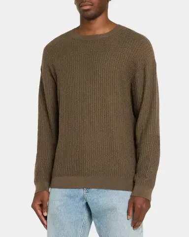 Frame Textured Wool Crewneck Sweater | Thumbnail 4 Frame Textured Wool Crewneck Sweater | Thumbnail 4