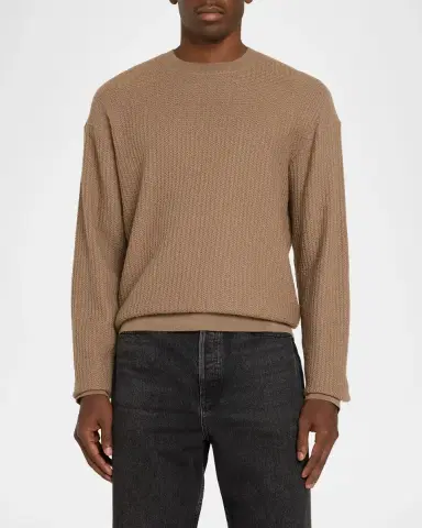 Frame Textured Wool Crewneck Sweater | Thumbnail 4 Frame Textured Wool Crewneck Sweater | Thumbnail 4