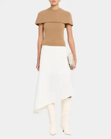 Simkhai Yuki Short-Sleeve Cashmere Cape Top | Thumbnail 2 Simkhai Yuki Short-Sleeve Cashmere Cape Top | Thumbnail 2