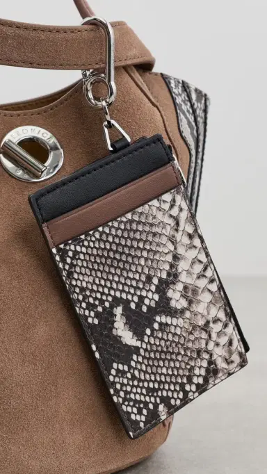 Veronica Beard Snake Embossed Zip Card Holder | Thumbnail 4 Veronica Beard Snake Embossed Zip Card Holder | Thumbnail 4