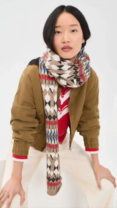 Polo Ralph Lauren Chunky Fair Isle Scarf | Thumbnail 3 Polo Ralph Lauren Chunky Fair Isle Scarf | Thumbnail 3