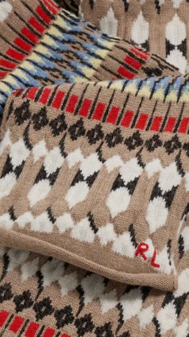 Polo Ralph Lauren Chunky Fair Isle Scarf | Thumbnail 4 Polo Ralph Lauren Chunky Fair Isle Scarf | Thumbnail 4