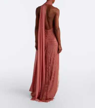 DE LA VALI Amora ruched scarf-detail lace maxi dress | Thumbnail 5 DE LA VALI Amora ruched scarf-detail lace maxi dress | Thumbnail 5