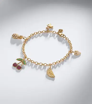 Sydney Evan 14kt gold charm bracelet with gemstones | Thumbnail 4 Sydney Evan 14kt gold charm bracelet with gemstones | Thumbnail 4