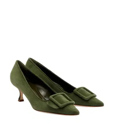 Manolo Blahnik Maysale suede pumps | Thumbnail 1 Manolo Blahnik Maysale suede pumps | Thumbnail 1