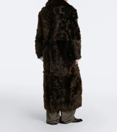 Yves Salomon Double-breasted shearling coat | Thumbnail 2 Yves Salomon Double-breasted shearling coat | Thumbnail 2