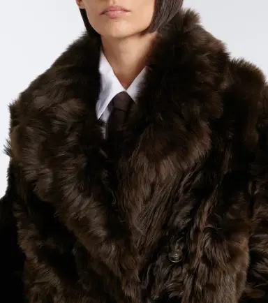 Yves Salomon Double-breasted shearling coat | Thumbnail 3 Yves Salomon Double-breasted shearling coat | Thumbnail 3