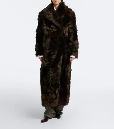 Yves Salomon Double-breasted shearling coat | Thumbnail 4 Yves Salomon Double-breasted shearling coat | Thumbnail 4