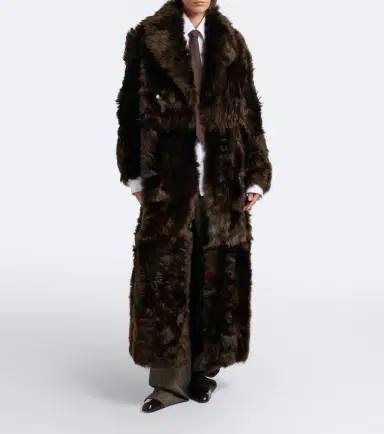 Yves Salomon Double-breasted shearling coat | Thumbnail 6 Yves Salomon Double-breasted shearling coat | Thumbnail 6