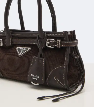 Prada Bonnie Small corduroy top-handle bag | Thumbnail 3 Prada Bonnie Small corduroy top-handle bag | Thumbnail 3